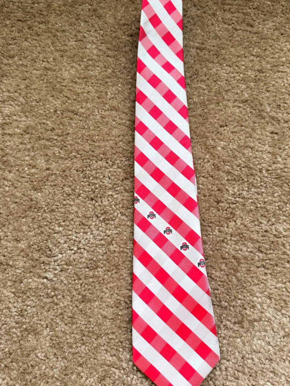 Lot of 3 Ohio State Buckeyes neckties Vineyard Vines OSU NCAA football